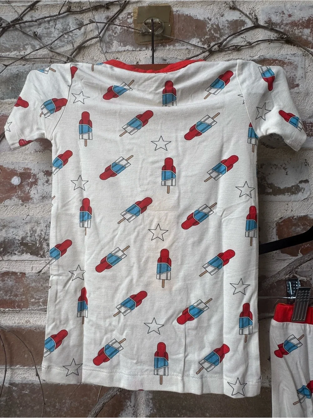 NWT Larkspur Baby Company Bamboo 2pc Pajama Set - Rocket Popsicle 4T Summer PJ